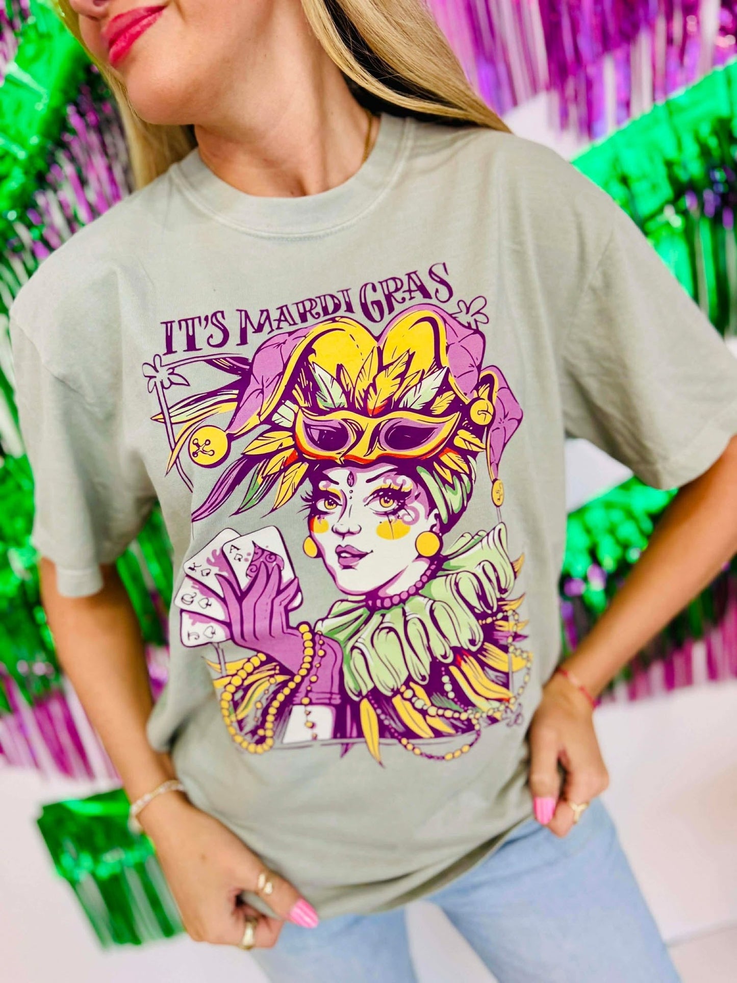 It's Mardi Gras Jester DTF Tee