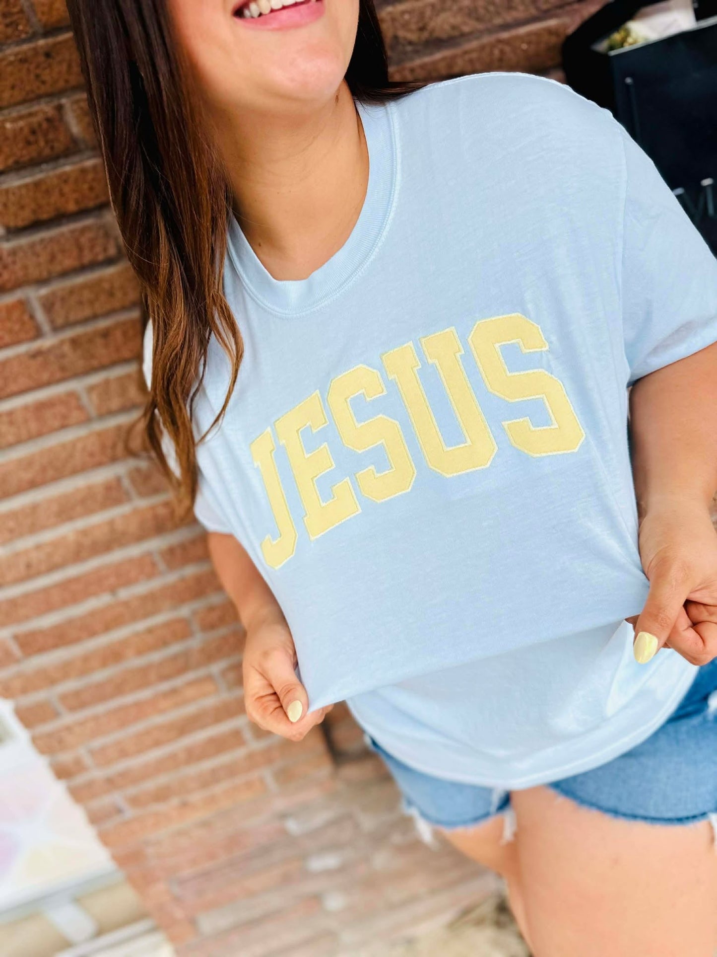 Jesus Pastel Applique Tee
