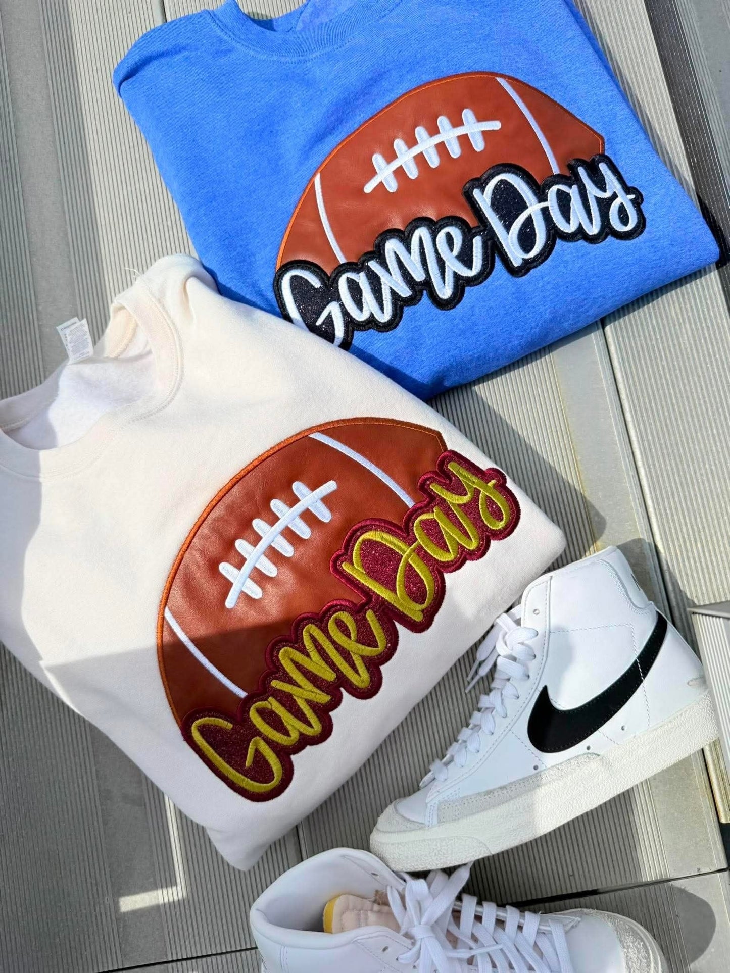 Football Jumbo Game Day GAME86 Applique Top