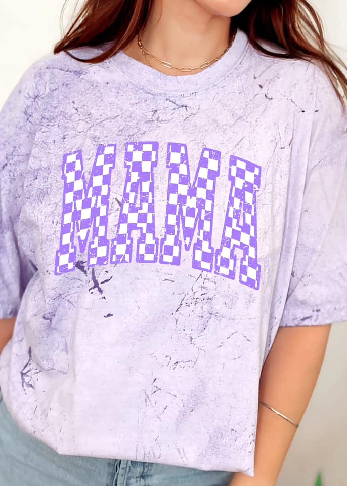 Custom Distressed Checkered DTF Tee
