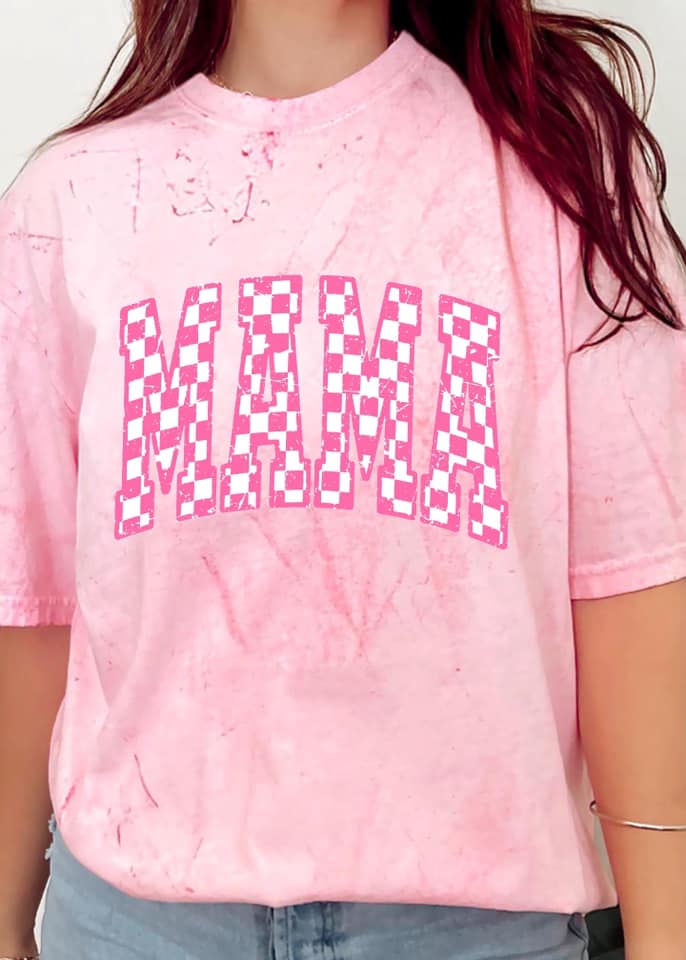 Custom Distressed Checkered DTF Tee