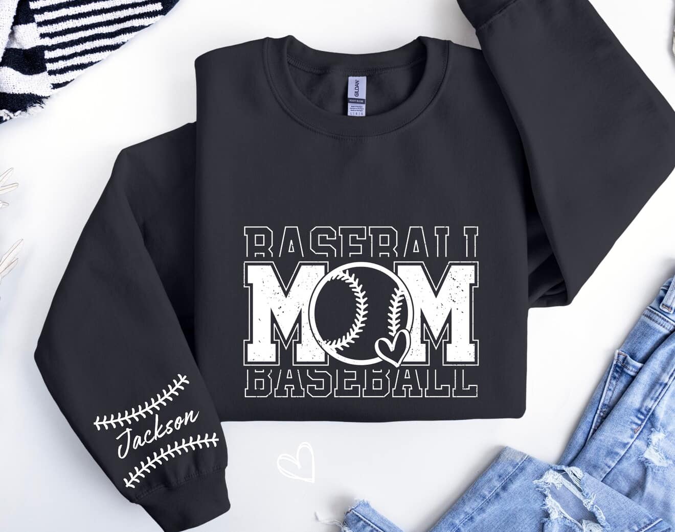 Custom Sport Mom Name Sleeve DTF Top