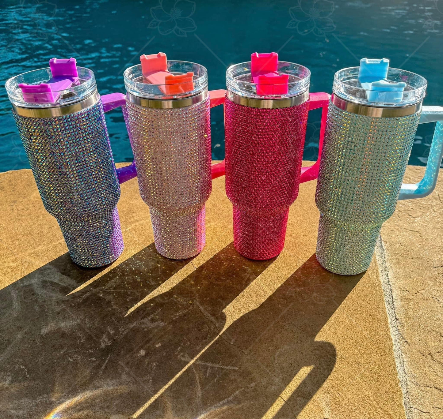 Solid Rhinestone Tumblers
