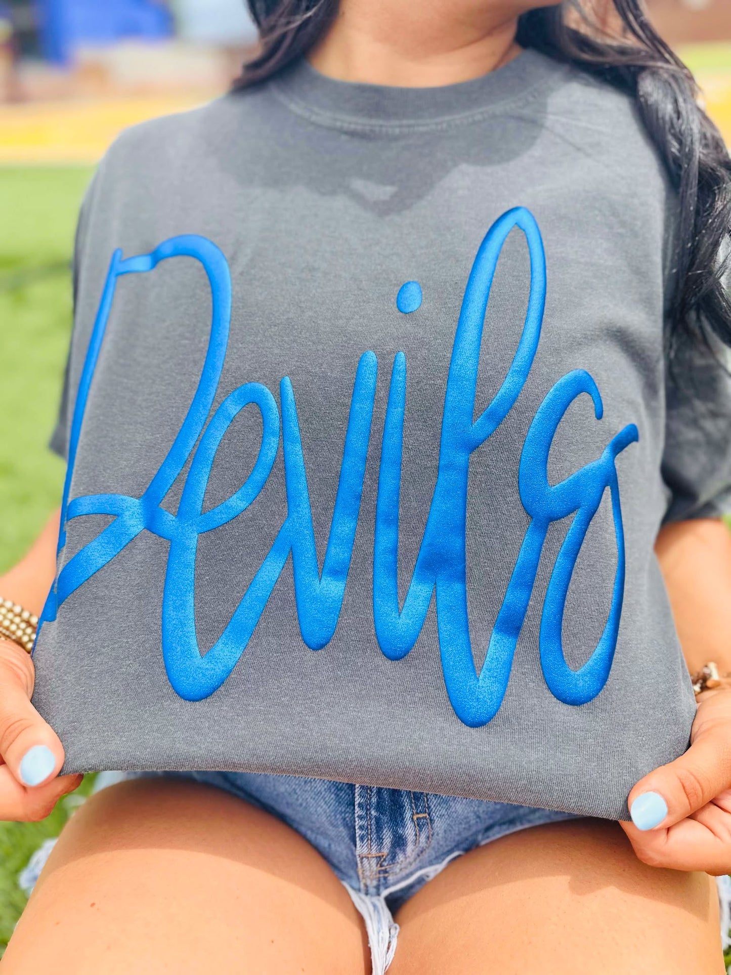 Custom Jumbo Cursive Puff Vinyl Top