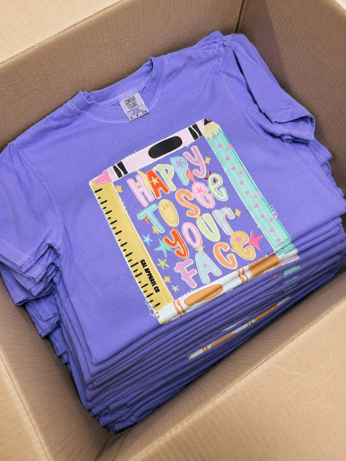 🍎 Happy to See Your Face Teacher T-Shirt | Cute Back to School Teacher Tee | Comfort Colors Teacher Shirt | Teacher Gift