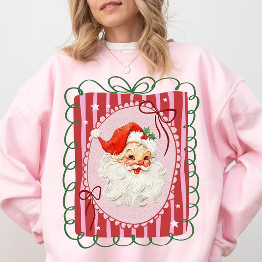 Cutesy Santa Frame DTF Sweatshirt