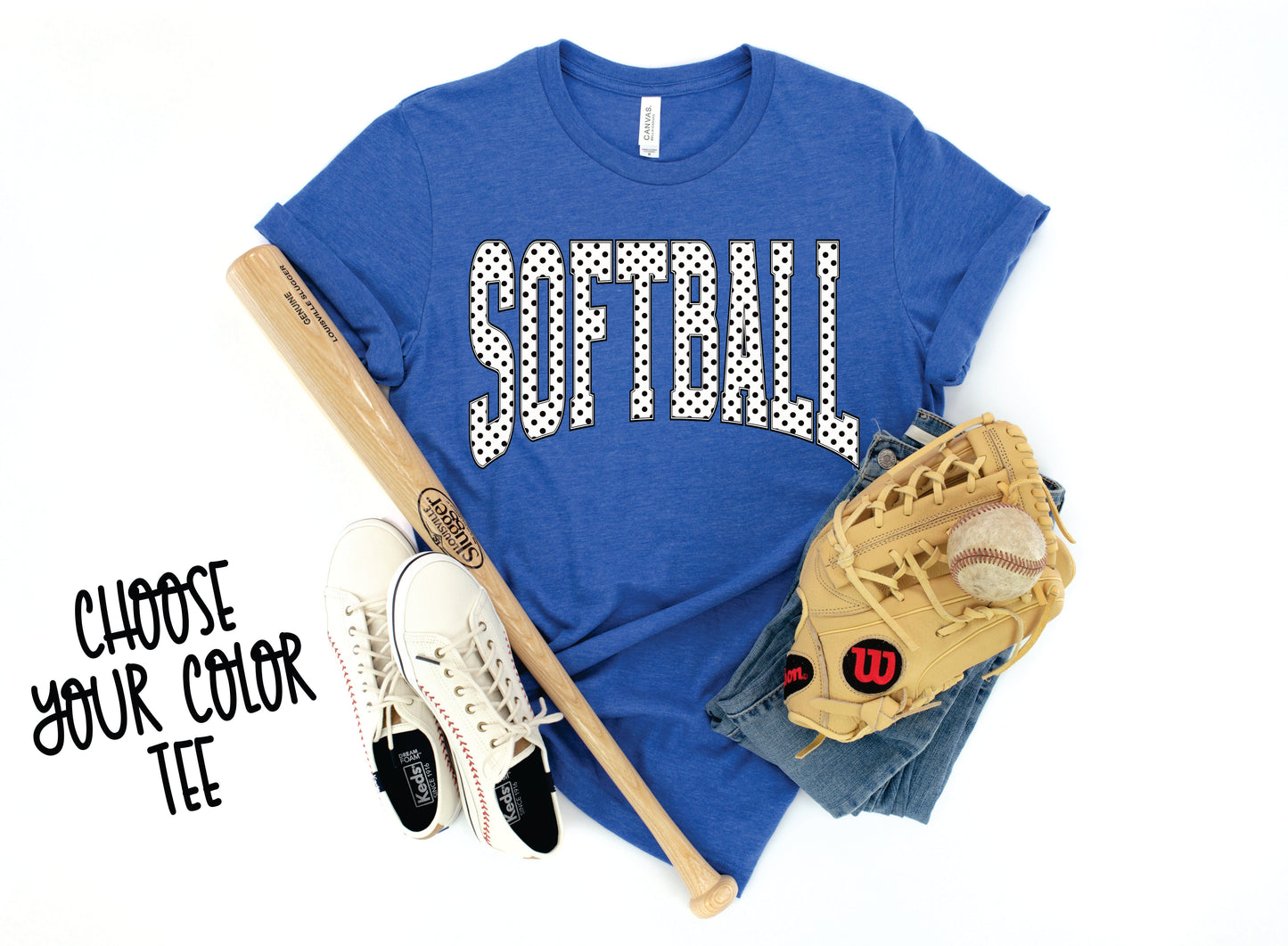 Softball Polka Dot *Pick Your Color*