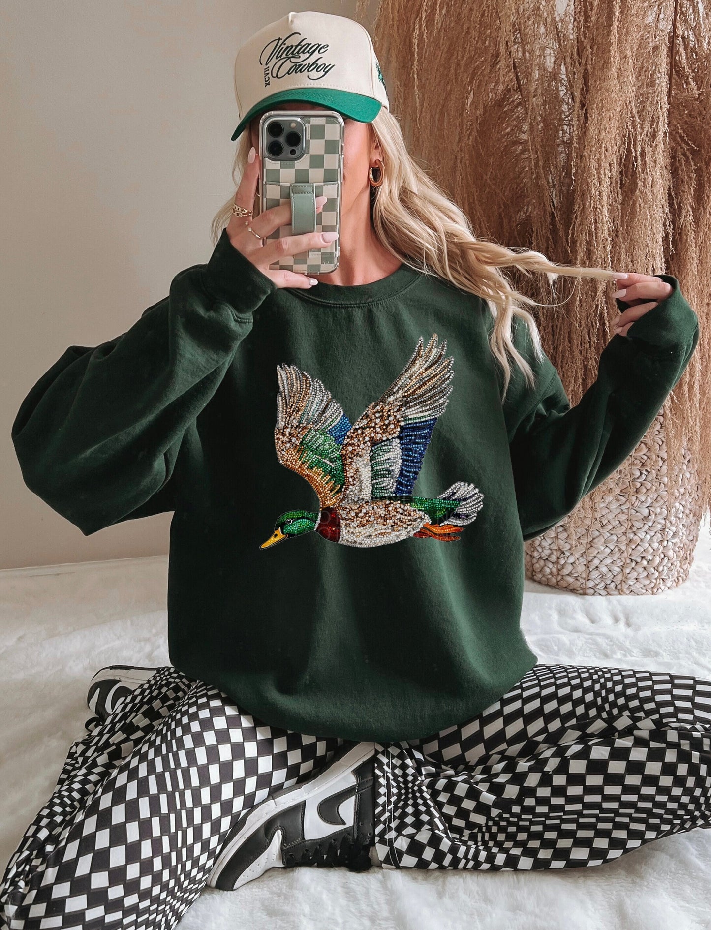 FAUX Rhinestone Mallard - Multiple Styles - Green