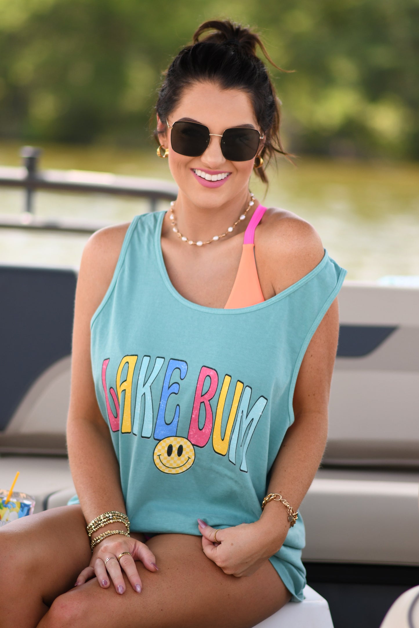 Lake Bum Smiley Tank/Tee