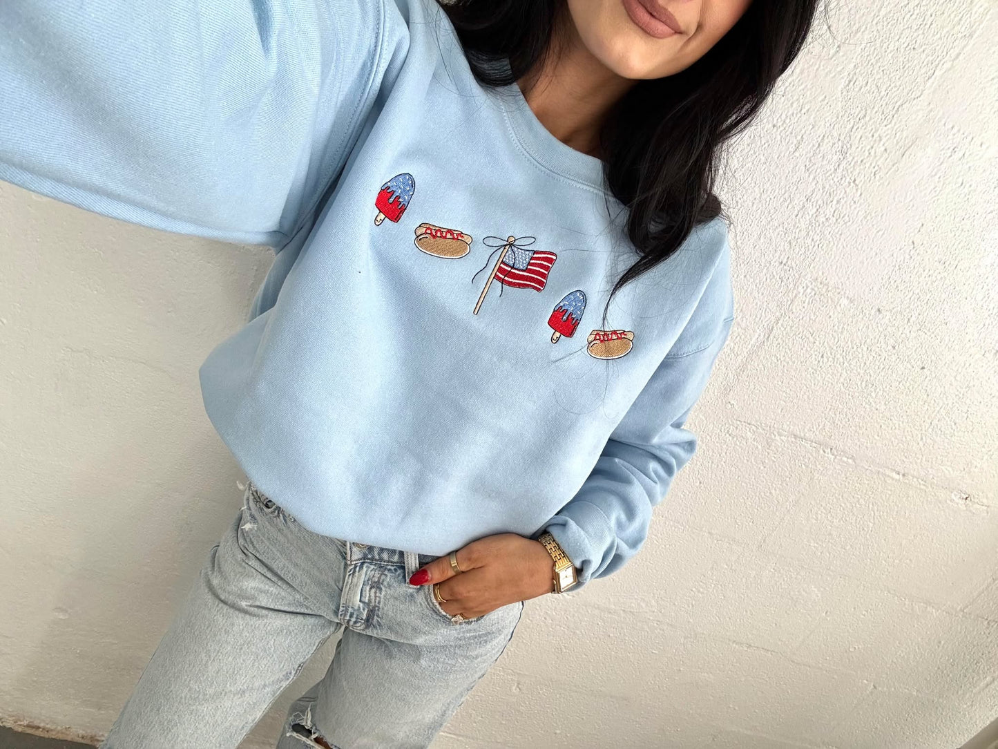 Patriotic Icons Embroidered Graphic