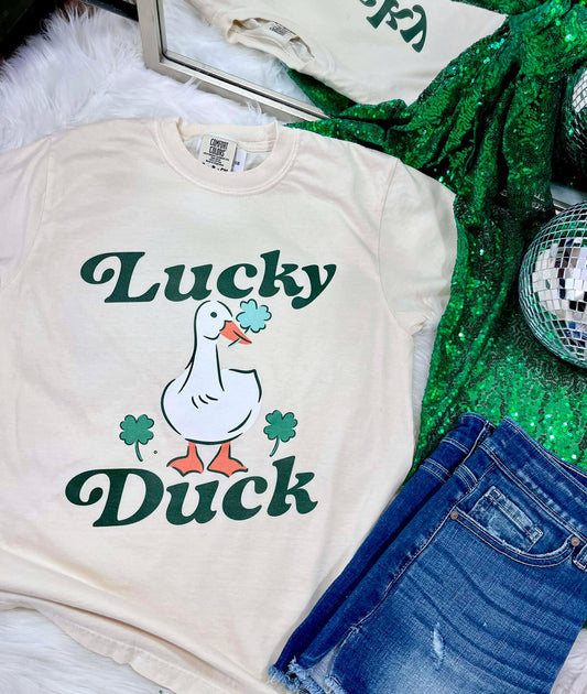 Lucky Duck Clover Graphic DTF