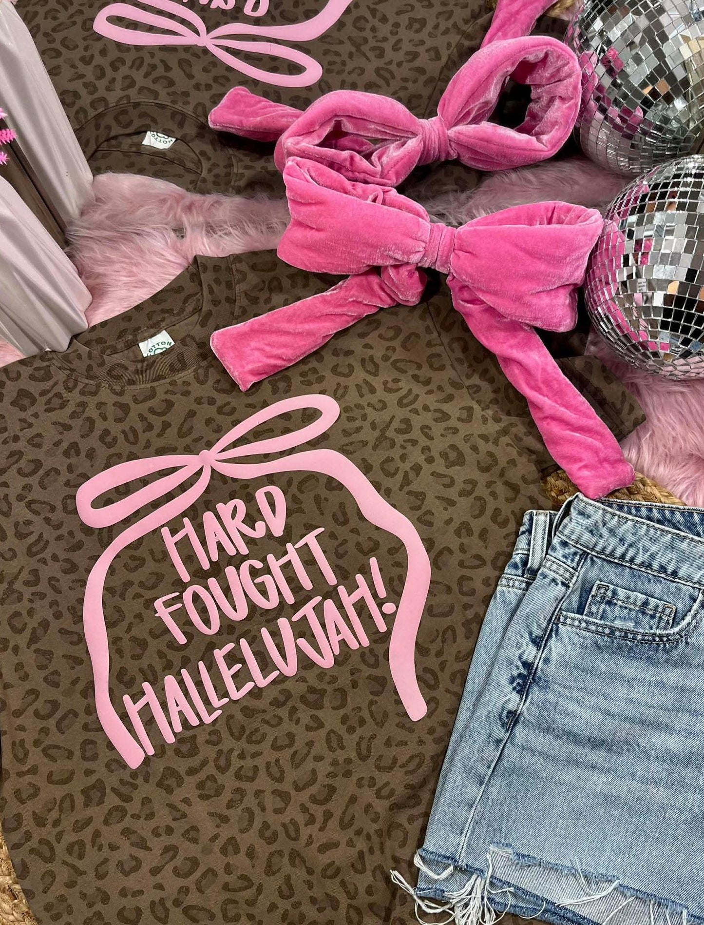 Hard Fought Hallelujah Bow Puff Vinyl Tee