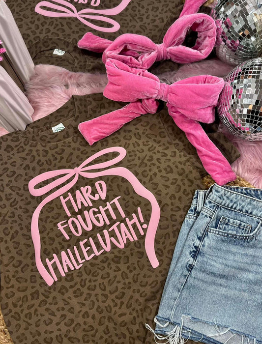 Hard Fought Hallelujah Bow Puff Vinyl Tee