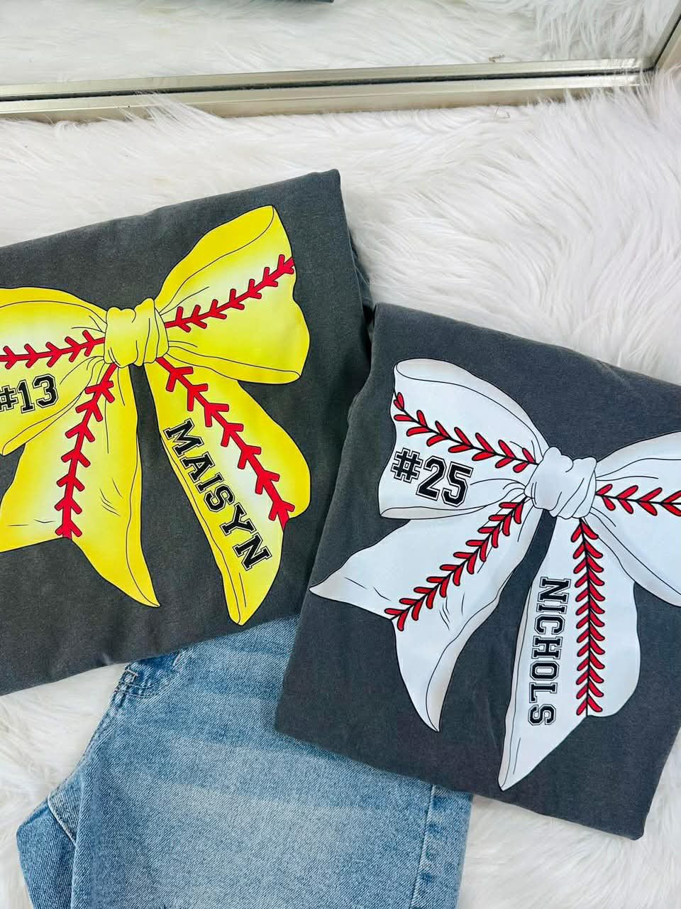 Custom Baseball or Softball Bow DTF Design