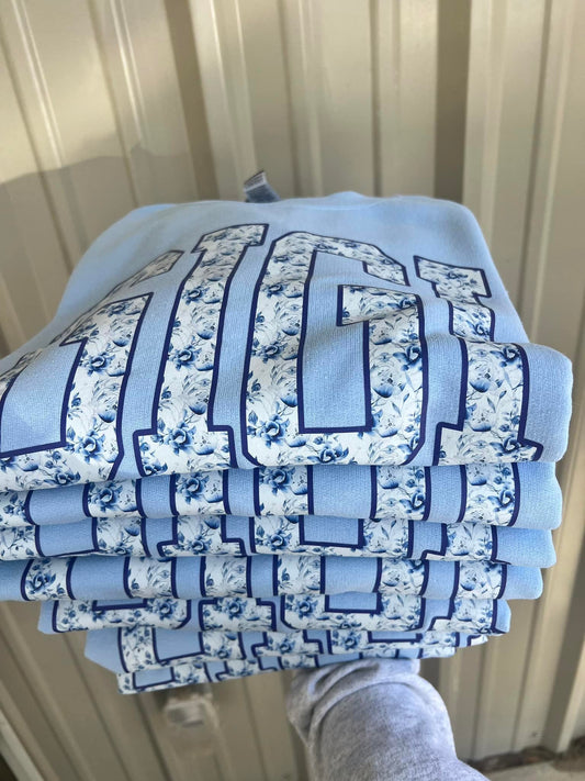 Custom Varsity Floral DTF Design