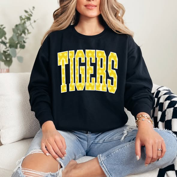 Bold Varsity CUST40 Polka Dot Font DTF Top
