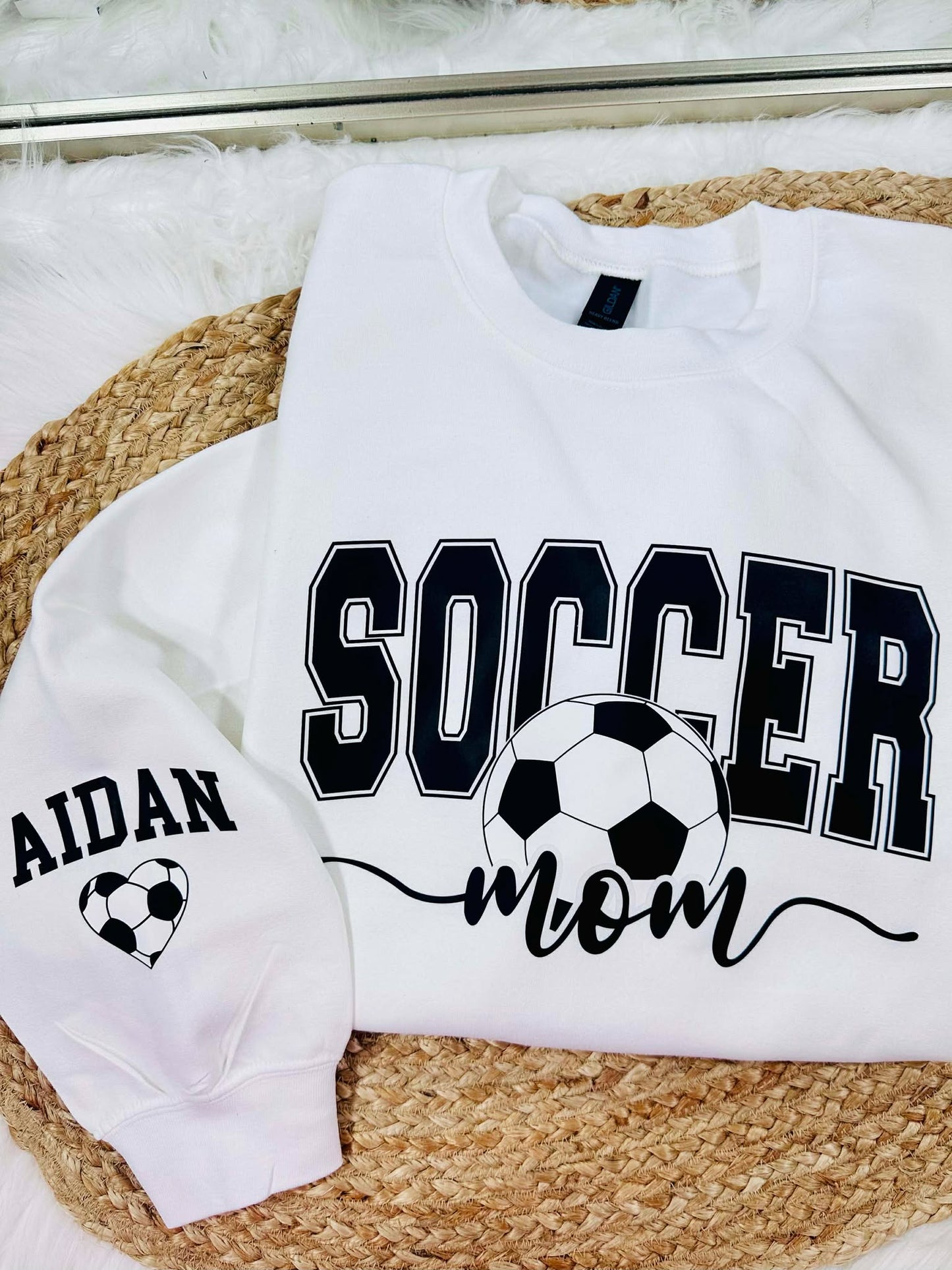 Custom Sport Mom Name Sleeve DTF Top