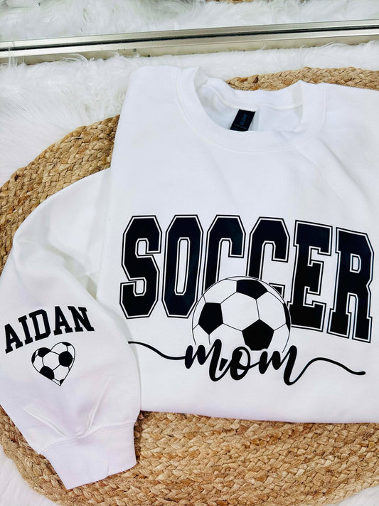 Custom Sport Mom Name Sleeve DTF Top