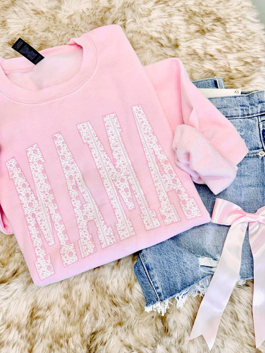 Pink Chino Varsity Mama DTF Graphic Design