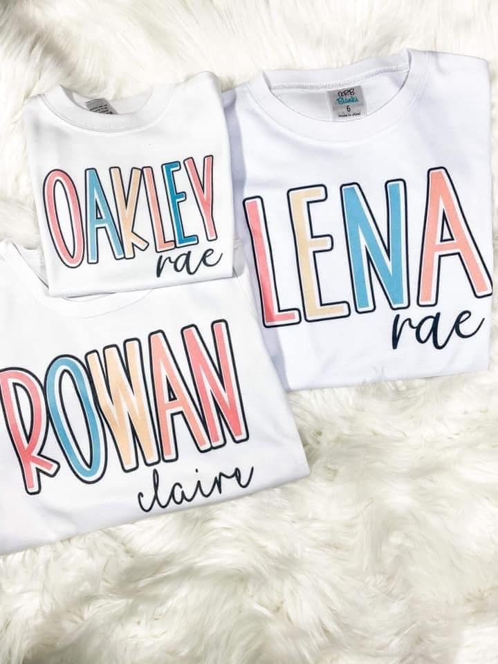 Custom Multi Name Sublimation Tee