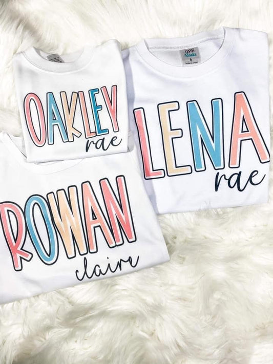Custom Multi Name Sublimation Tee