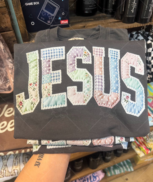Jesus Patchwork DTF Deal - Comfort Colors