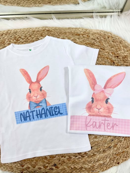 Bunny Kid Name Sublimation Design