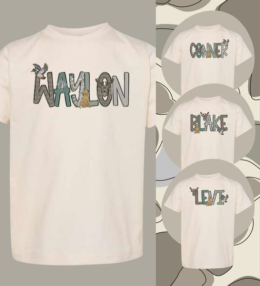 Custom Hunting Name Graphic DTF Top