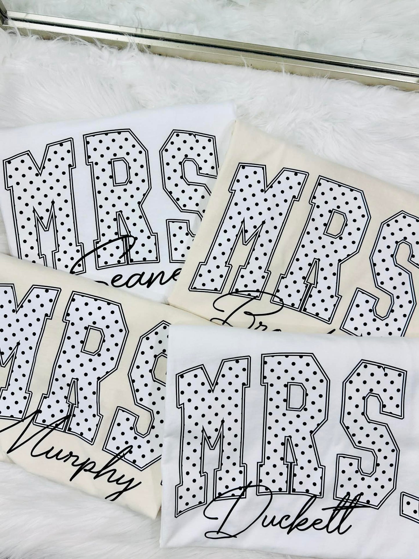 CUSTOM MRS POLKA DOT FONT DTF GRAPHIC