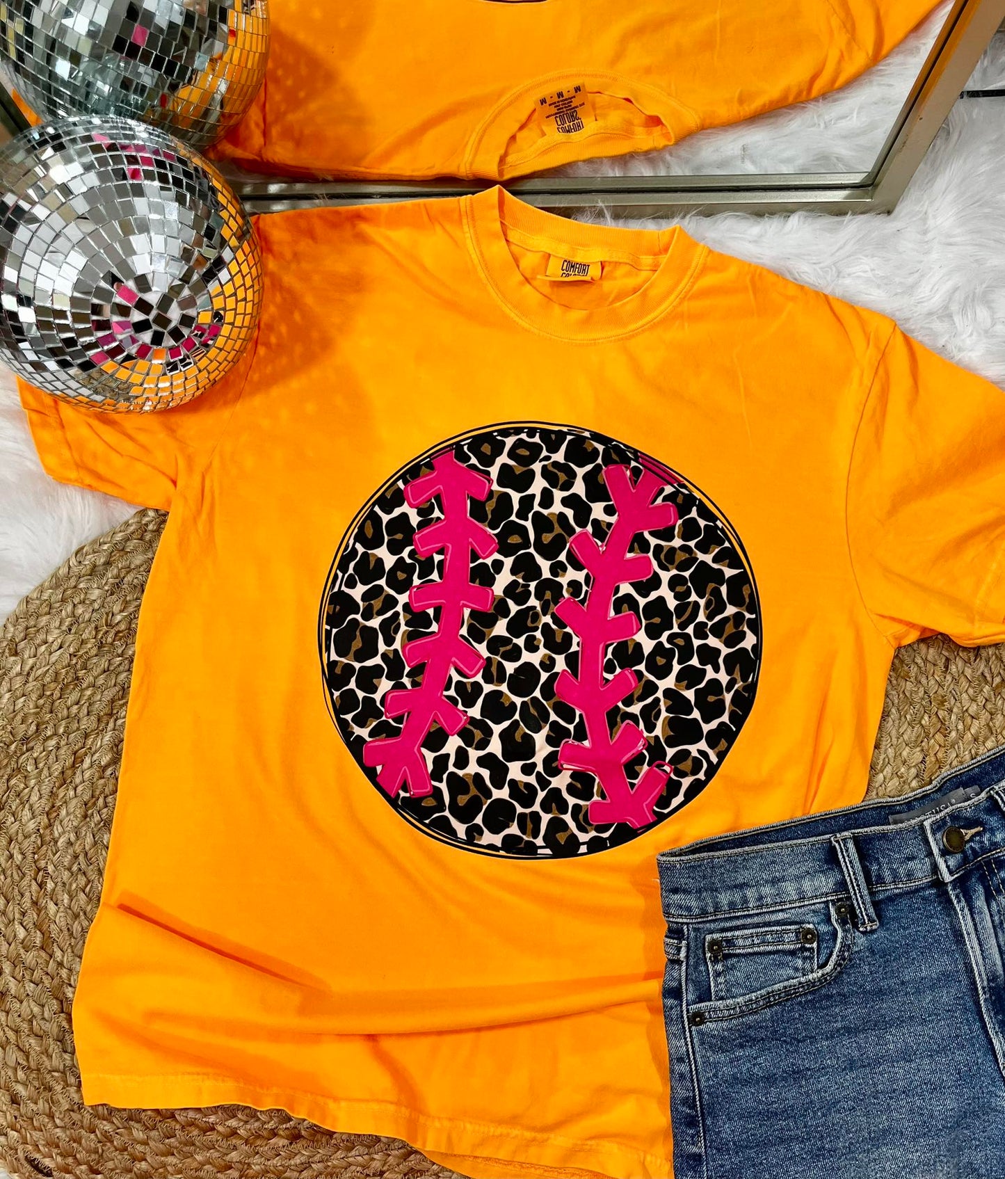 Leopard Jumbo Baseball DTF Design