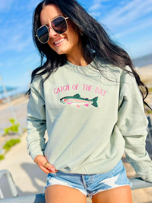 Catch of the Day Trout SPRING42 Embroidery