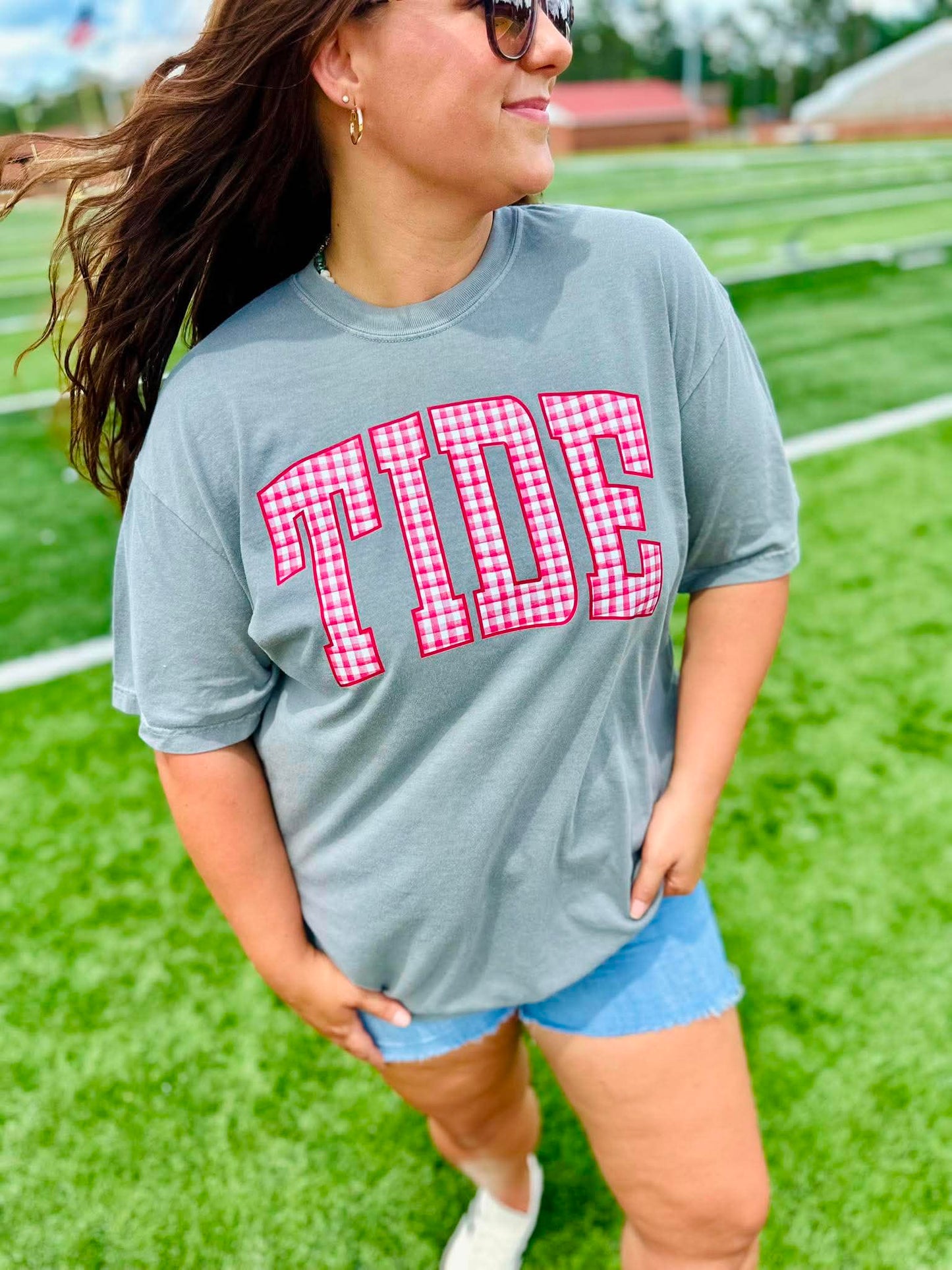 Gingham Custom Plaid School Team DTF GAME75 Graphic