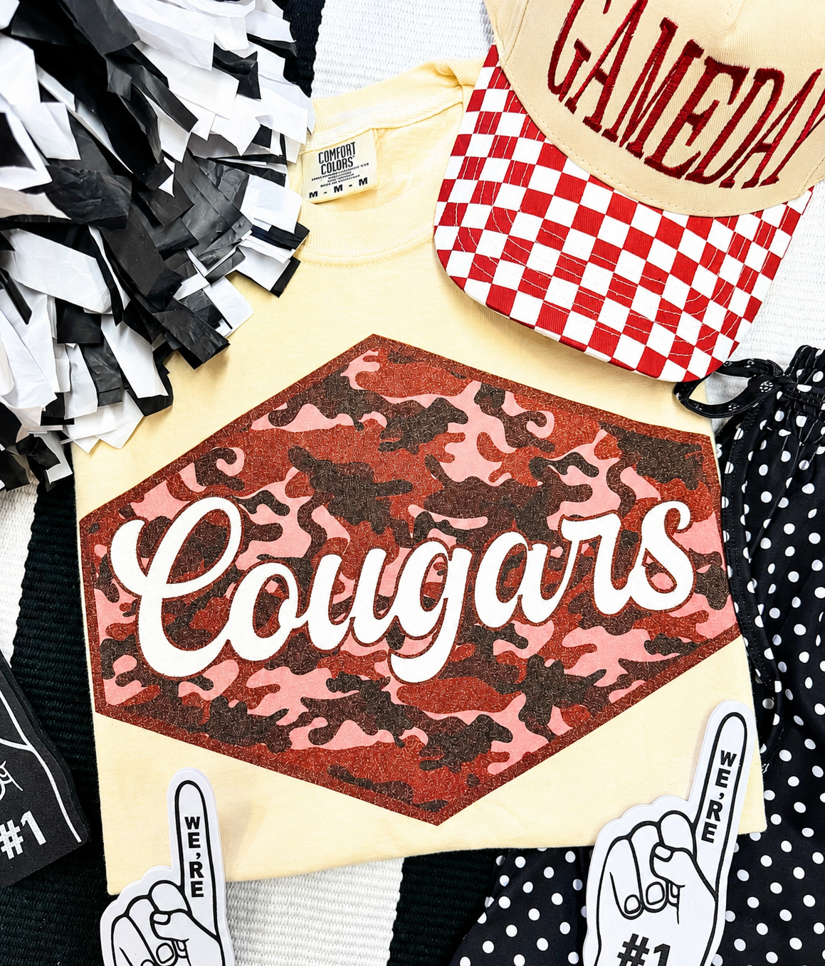 Custom School Spirit Colored Camo Tee