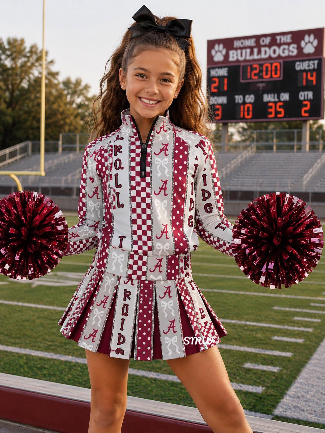 Magnolia Custom Scuba & Pleated Cheer Skirt Set