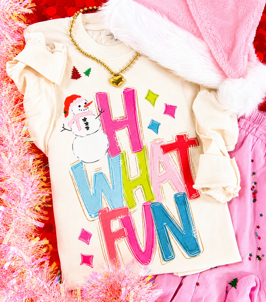 Oh What Fun Snowman Tee/Long Sleeve