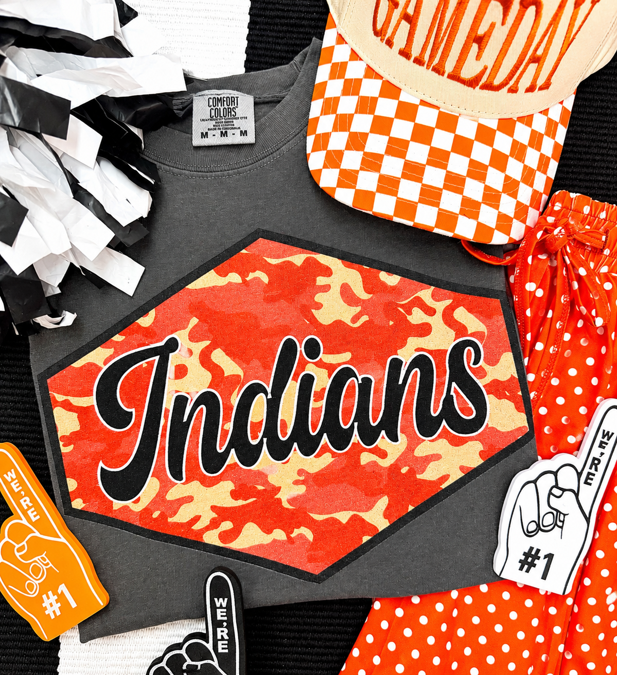 Custom School Spirit Colored Camo Tee