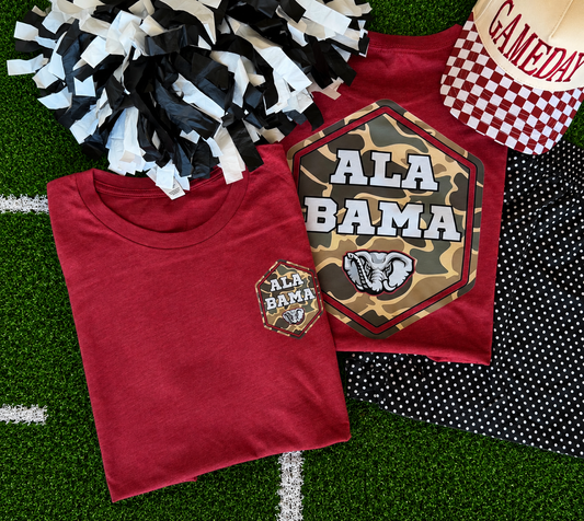 Alabama Camo Front & Back Tee