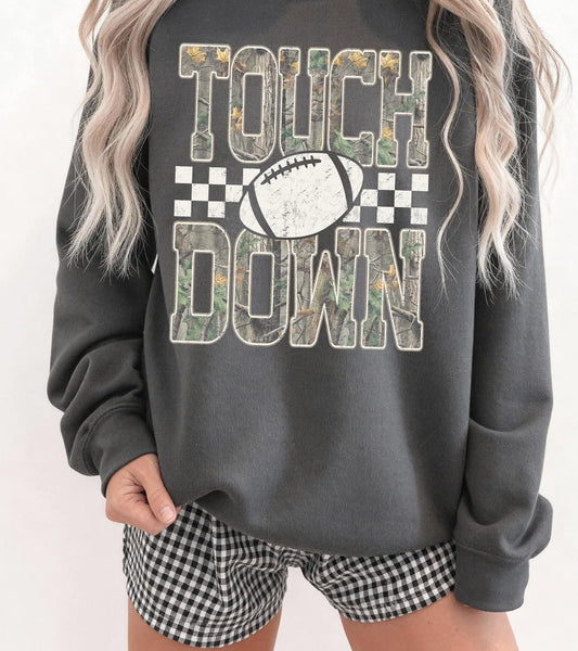 Touch Down GAME143 Camo Football Top