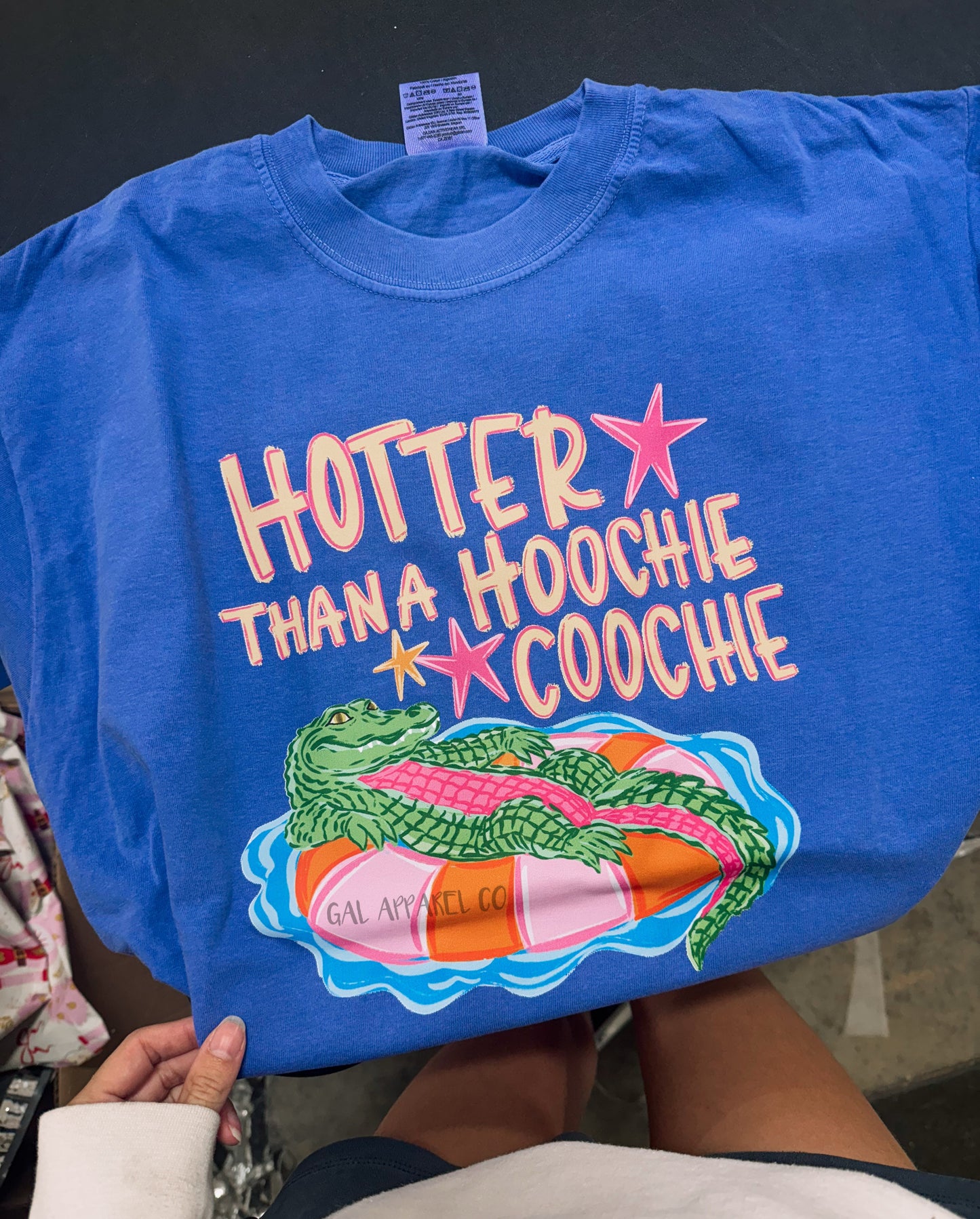Hotter Than a Hoochie Coochie Graphic Tee | Funny Southern Summer Gator Shirt