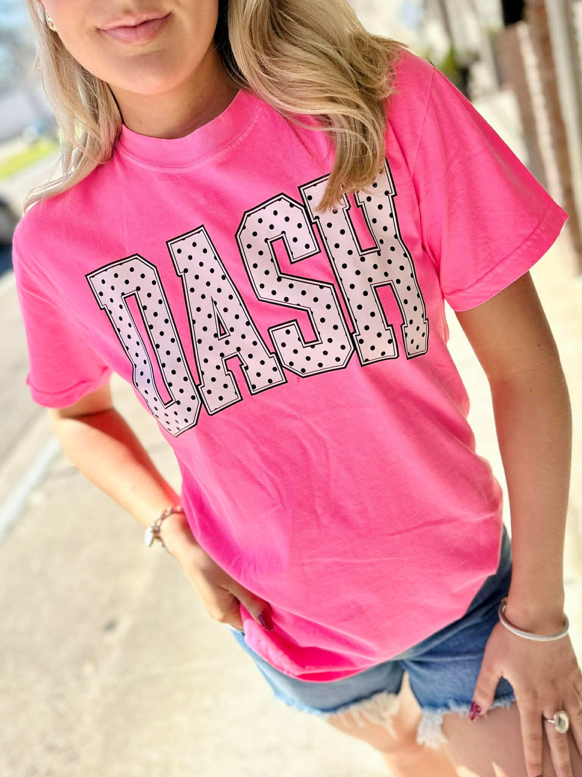 Custom Black & White Polka Dot Arch DTF Design