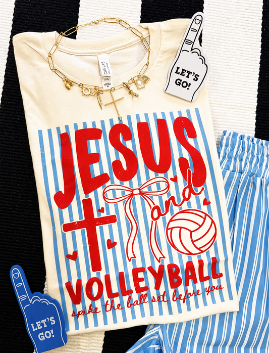 Jesus and Volleyball Tee