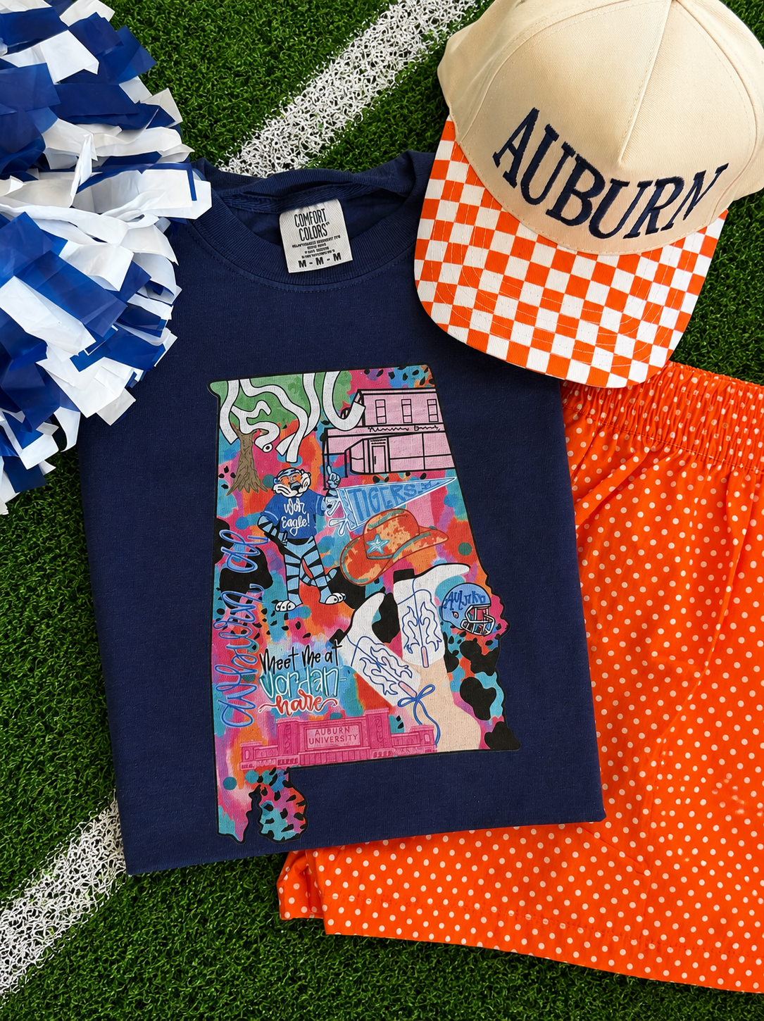 Auburn Rainbow State Collage Tee