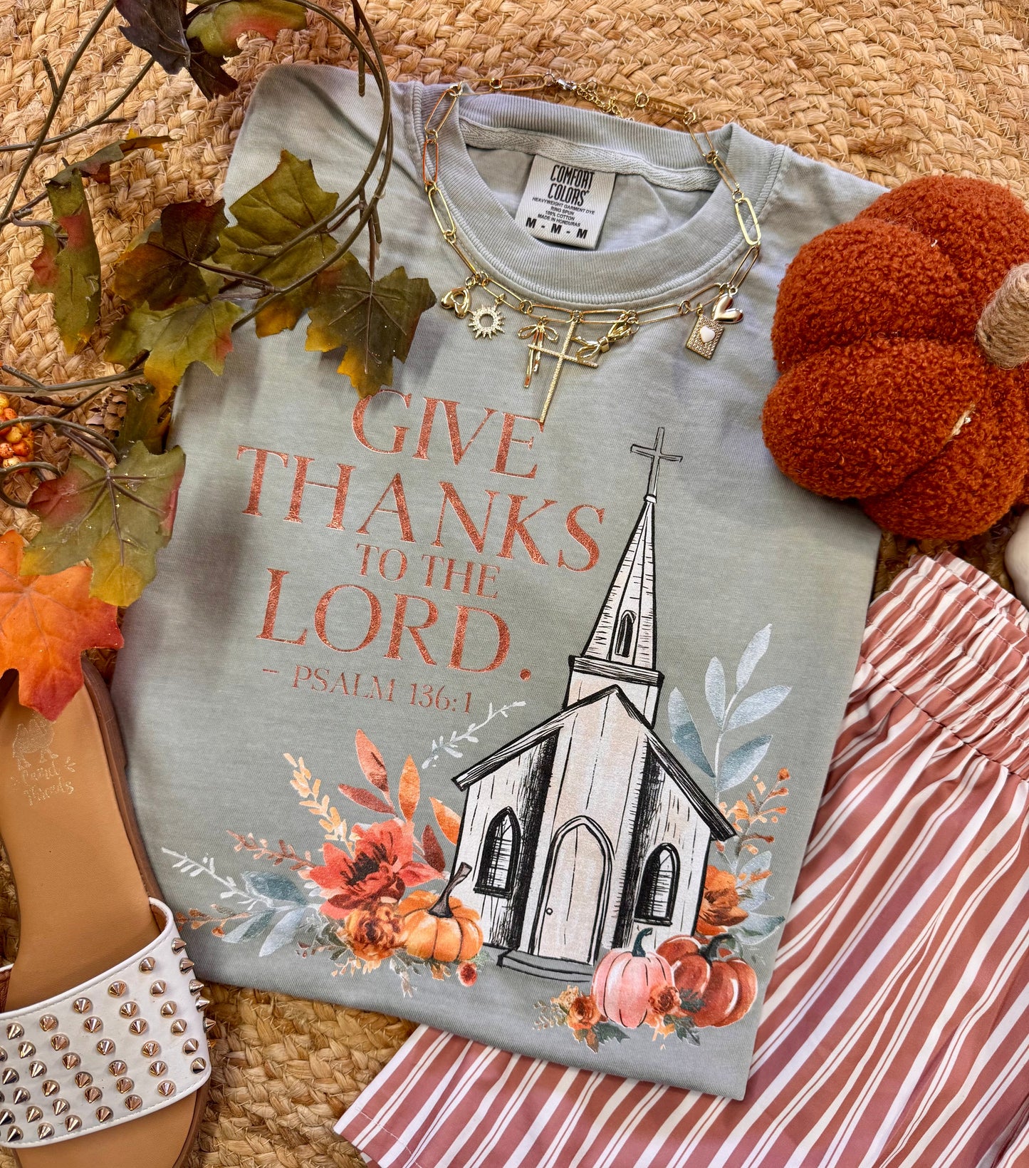 Give Thanks To The Lord Fall Church Tee