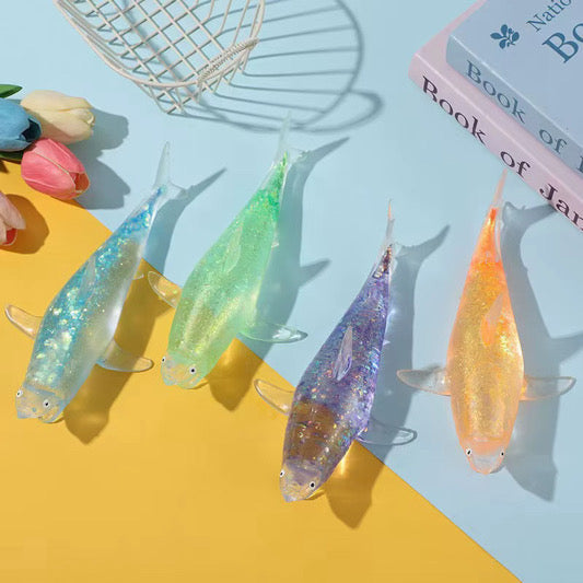RTS Glitter Shark Squishy