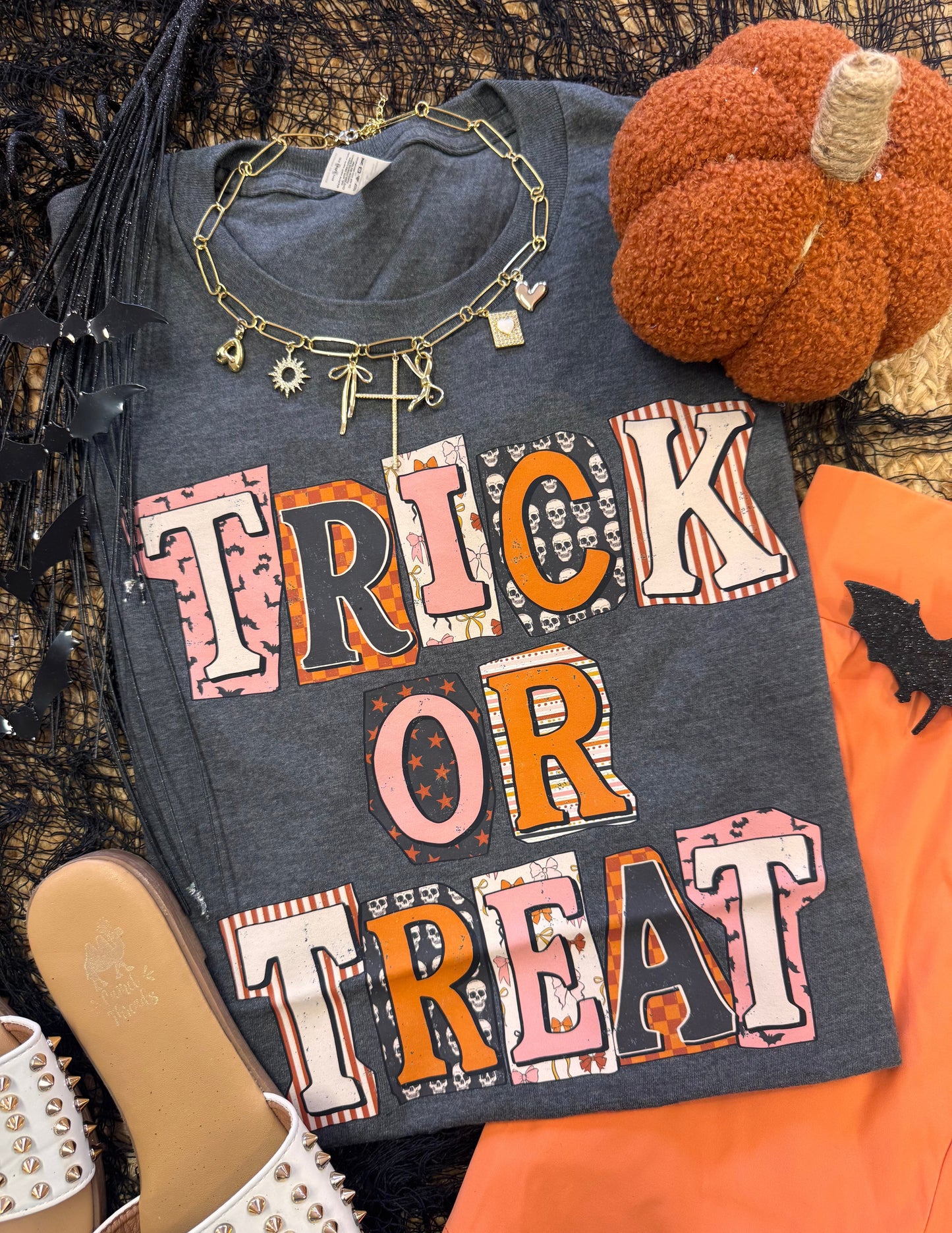 Trick Or Treat Patchwork Tee