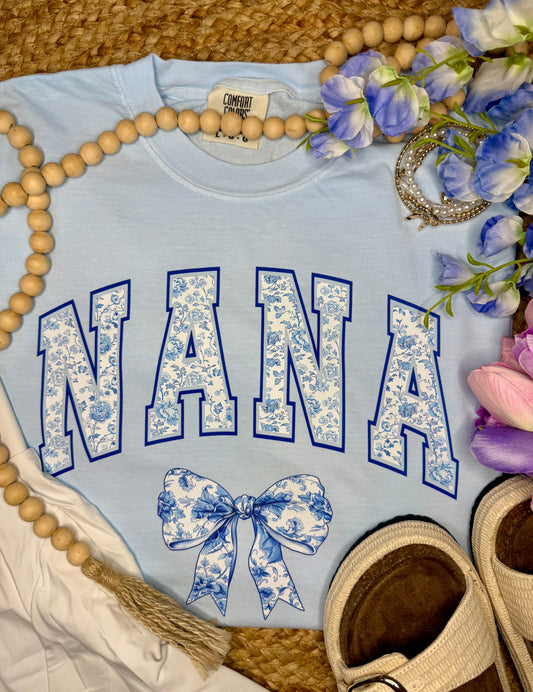 Floral Nana Bow Tee