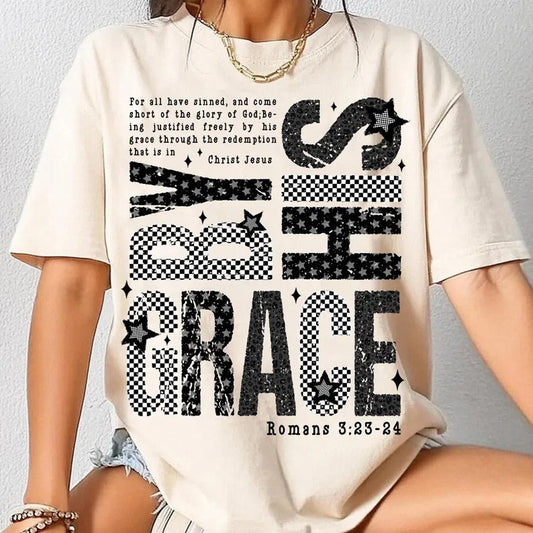 By His Grace Romans Graphic Tee or Sweatshirt
