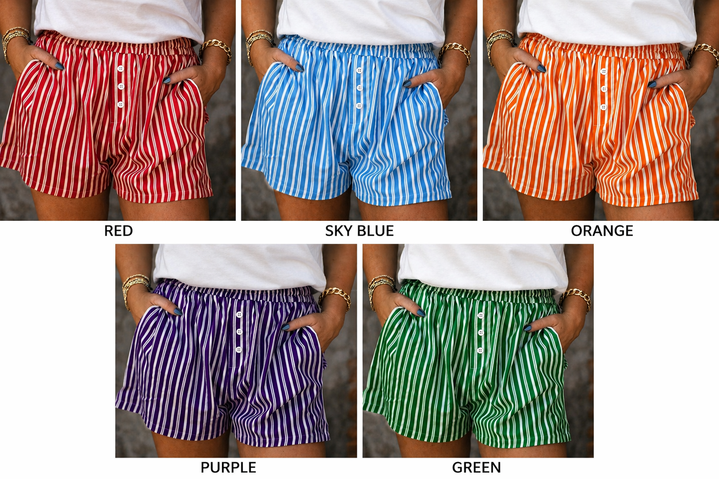 Striped Shorts - New Colors *Pre Order* ROUND 6