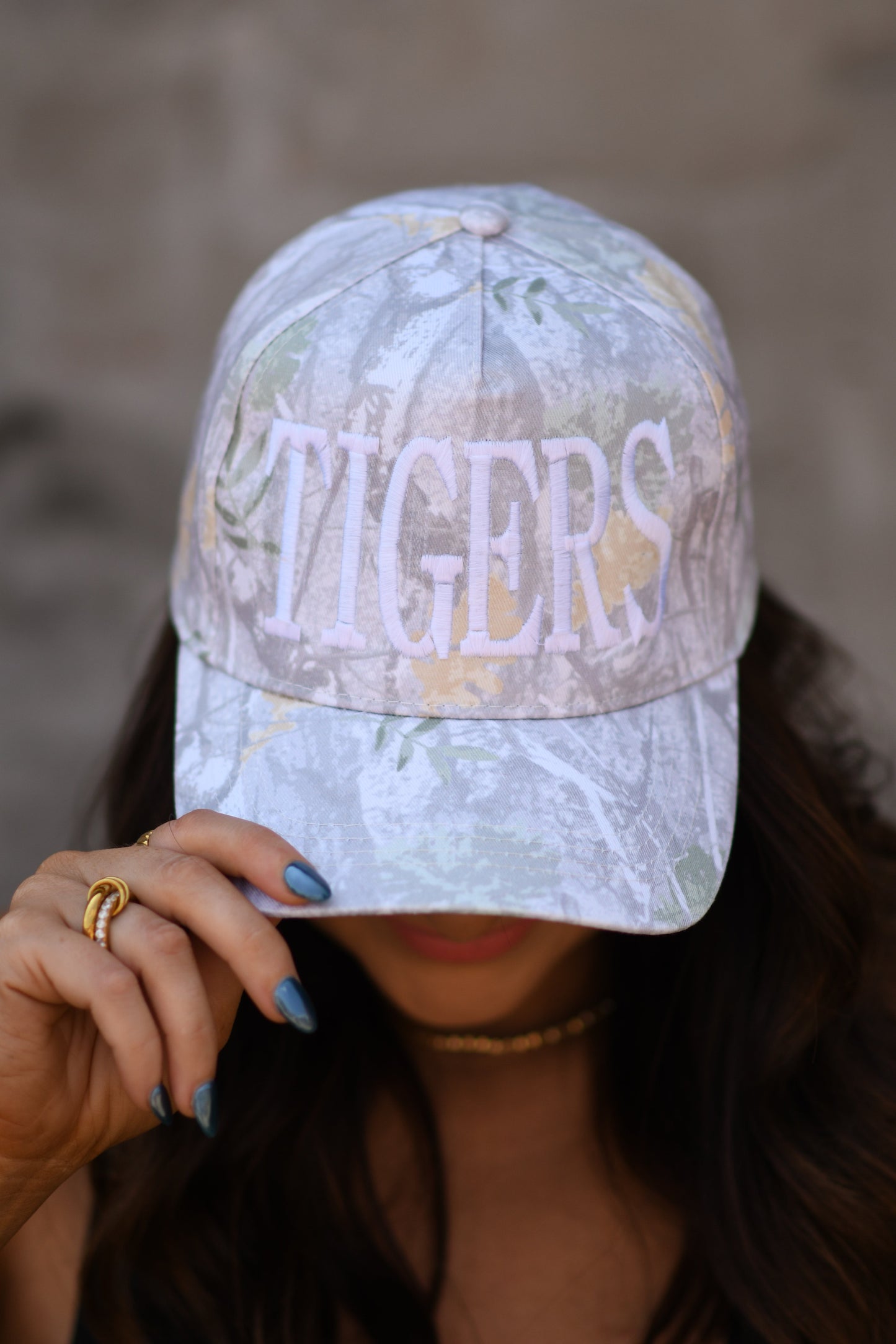 Custom White Camo Hat