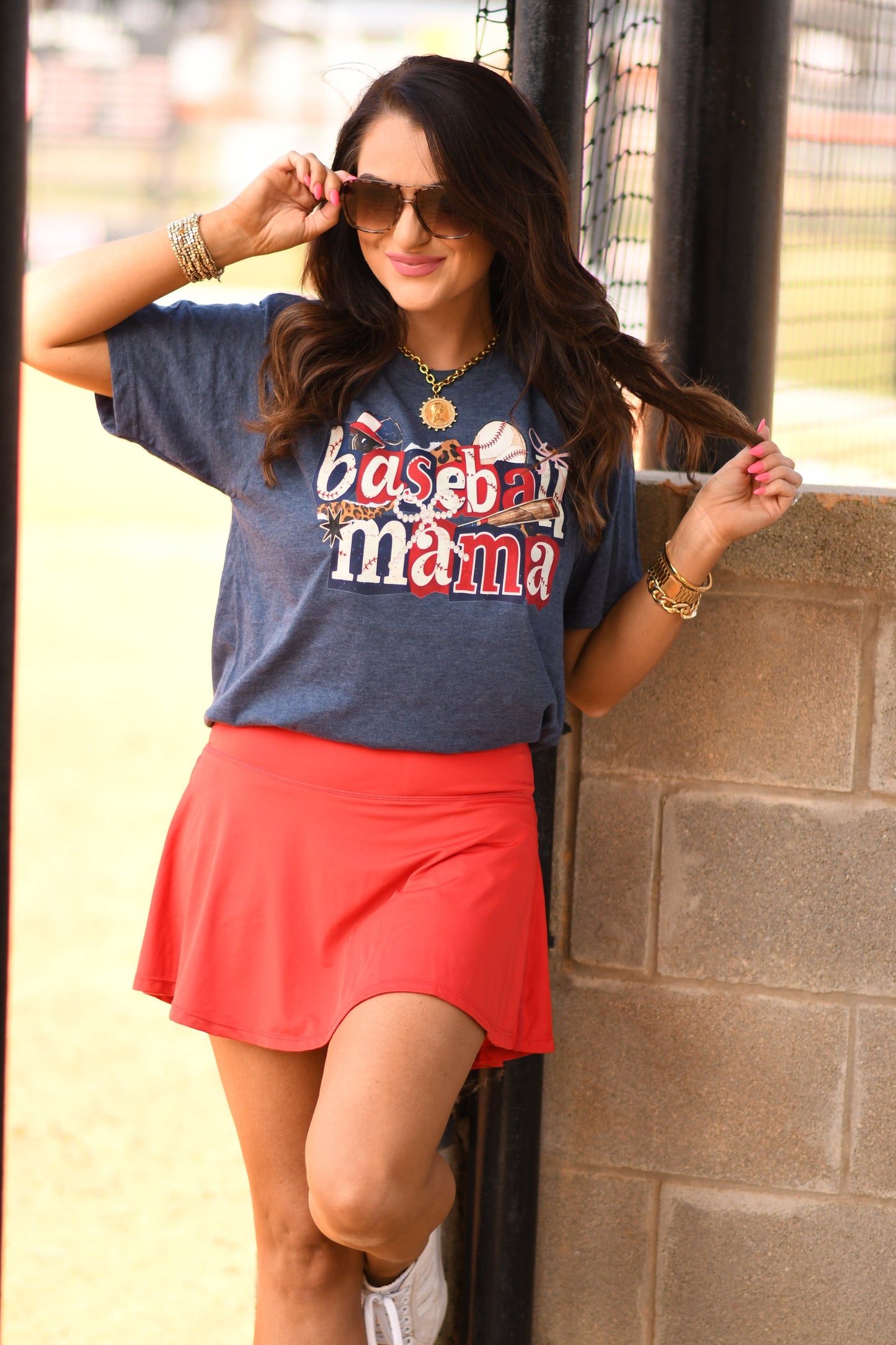 Baseball Mama Icons Tee